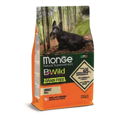 Monge BWild Grain Free Mini Adult suché krmivo pro psy - kachna s bramborem 2,5 kg