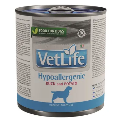 Vet Life Dog Hypoallergenic Duck & Potato konzerva g