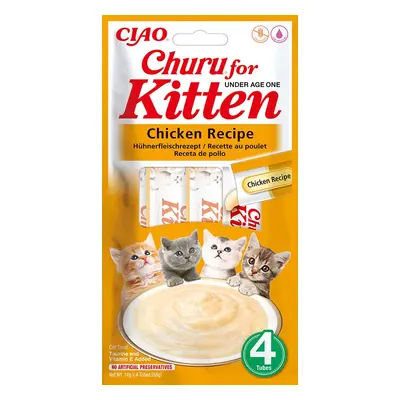 Inaba Ciao Churu Kitten krémové krmivo pro kočky - kuře x (4 x g)