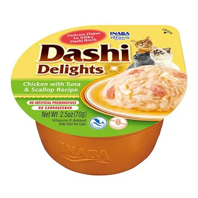 Inaba Cat Dashi Delights mokré krmivo pro kočky - kuře, tuňák, hřebenatky x g