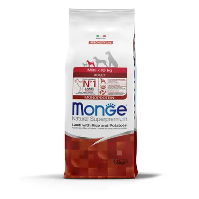 Monge Speciality Line Mini Adult Monoprotein suché krmivo pro psy - jehněčí, rýže a brambory 7,5