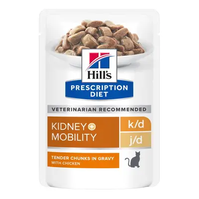 Hill's Prescription Diet k/d + Mobility Kidney + Joint Care krmivo pro kočky - v hliníkové kapsi