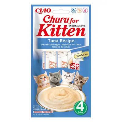 Inaba Ciao Churu Kitten krémové krmivo pro kočky - tuňák x (4 x g)