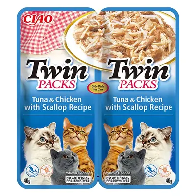 Inaba Cat Ciao Twin Packs želé krmivo pro kočky - tuňák, kuře, hřebenatky x (2 x g)