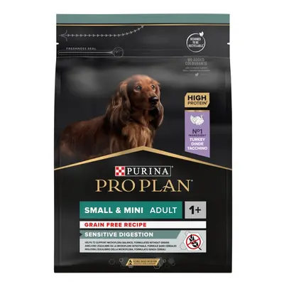 Pro Plan Adult Small & Mini Sensitive Digestion Grain Free suché krmivo pro psy - krůtí 2,5 kg