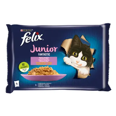 Felix Fantastic Junior lahodný výběr v želé - s kuřetem a lososem x g