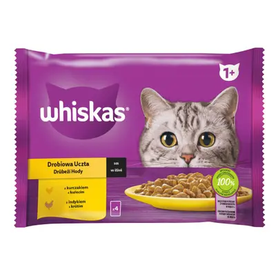 Whiskas výběr krmiva pro kočky v omáčce v kapsičkách - kuřecí, krůtí x g