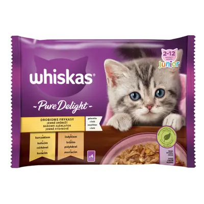 Whiskas Pure Delight Junior výběr krmiva pro kočky v kapsičkách - kuřecí, krůtí x g