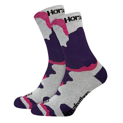 HORSEFEATHERS Ponožky Camo - grape PURPLE