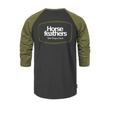 HORSEFEATHERS Triko Bronco Raglan - loden green BLACK