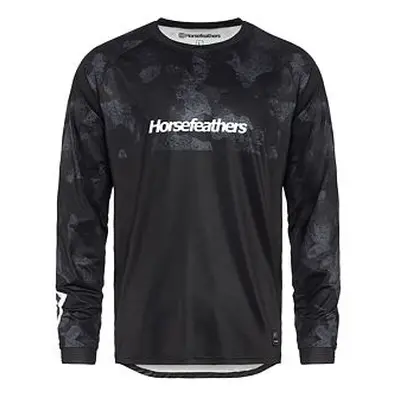 HORSEFEATHERS Bike dres Quantum LS - black camo BLACK