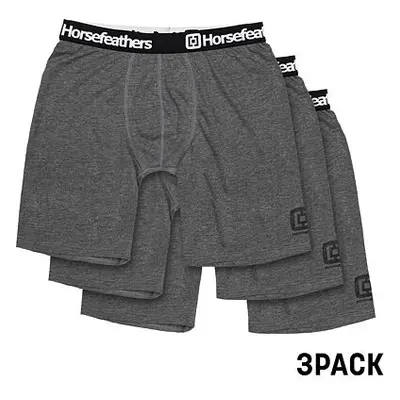 HORSEFEATHERS Boxerky Dynasty Long 3Pack - heather anthracite GRAY