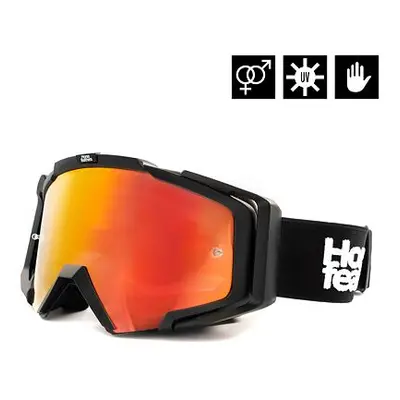 HORSEFEATHERS MTB brýle Patriot - black/mirror red BLACK