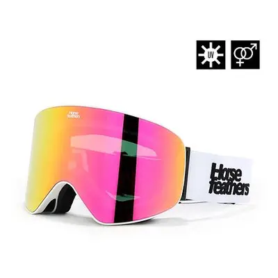 HORSEFEATHERS Snowboardové brýle Edmond - white/mirror pink WHITE