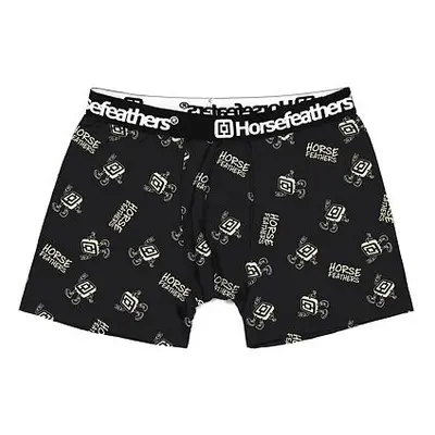 HORSEFEATHERS Boxerky Sidney - logoman BLACK