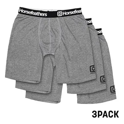 HORSEFEATHERS Boxerky Dynasty Long 3Pack - heather gray GRAY