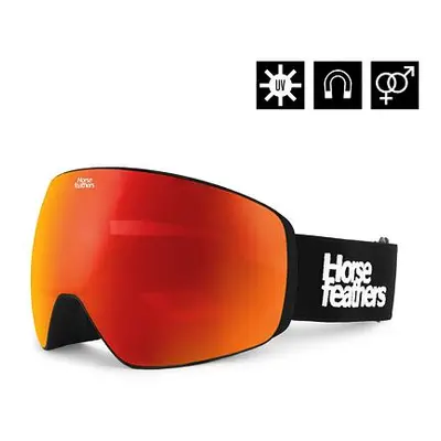 HORSEFEATHERS Snowboardové brýle Scout - black/mirror red BLACK