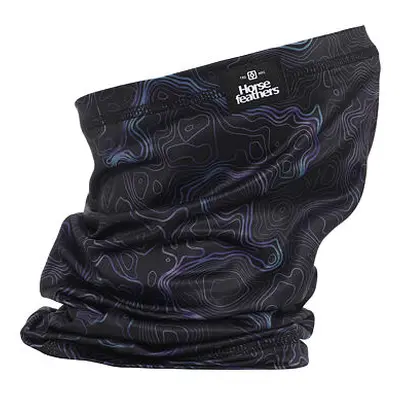 HORSEFEATHERS Nákrčník - contour lines BLACK