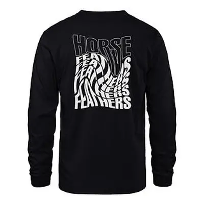 HORSEFEATHERS Triko Distort LS - black BLACK