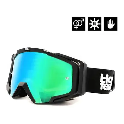 HORSEFEATHERS MTB brýle Patriot - black/mirror green BLACK