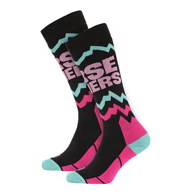 HORSEFEATHERS Dětské snowboardové ponožky Mitzi - black/rose BLACK