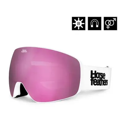 HORSEFEATHERS Snowboardové brýle Scout - white/mirror pink WHITE