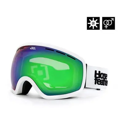 HORSEFEATHERS Snowboardové brýle Knox - white/mirror green WHITE