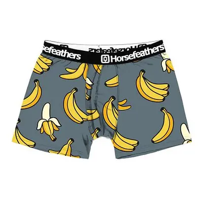 HORSEFEATHERS Boxerky Sidney - bananas GRAY