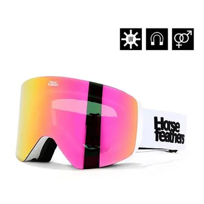 HORSEFEATHERS Snowboardové brýle Colt - white/mirror pink WHITE