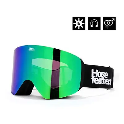 HORSEFEATHERS Snowboardové brýle Colt - black/mirror green BLACK