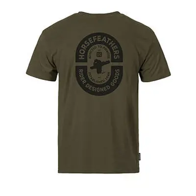 HORSEFEATHERS Triko Powder Badge II - burnt olive GREEN