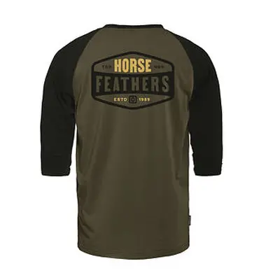 HORSEFEATHERS Triko Hexagon II Raglan - burnt olive GREEN