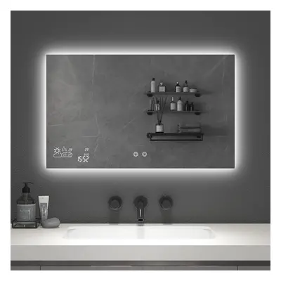 Infračervené topné chytré zrcadlo SMART MIRROR 350W | 100x60 cm | Na šířku | WiFi termostat | Dá