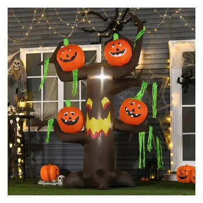 Goleto Nafukovací halloweenský strašidelný strom s LED osvětlením | 180x80x240cm