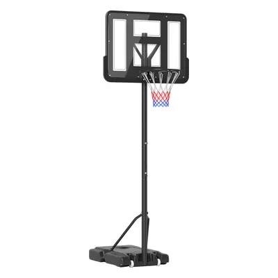 HOMCOM Basketbalový přenosný stojan 110 x 75 x 220-365 cm | černý