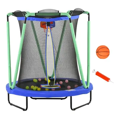 Goleto Dětská trampolína s basketbalovým košem | Ø140 x 155 cm