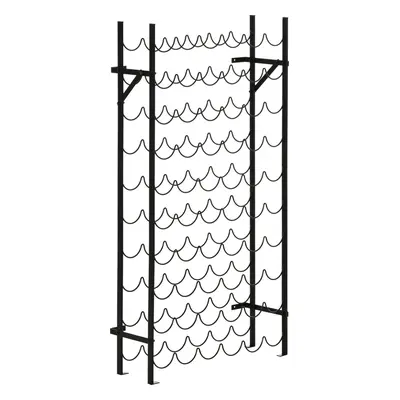 HOMCOM Stojan na víno na 60 lahví 63 x 20,5 x 118 cm| černý