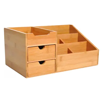 HOMCOM Kancelářský box se 2 zásuvkami 33x20,5x15,5 cm | přírodní