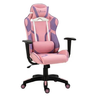 Vinsetto Ergonomická židle 69x56x125,5 cm | růžová a fialová