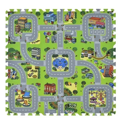 Goleto Podlahové pěnové puzzle Jascha 90 × 90 cm | 9 dílů