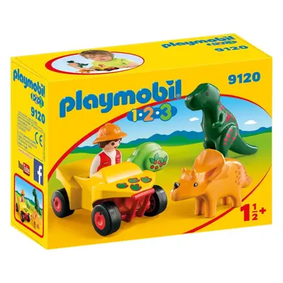 Playmobil Playmobil 9120 Lovec dinosaurusů na čtyřkolce (1.2.3)