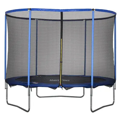 HOMCOM Trampolína s ochrannou sítí 305 x 248 cm | modrá+černá