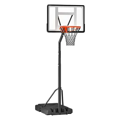 HOMCOM Basketbalový koš se stojanem 90 x 165 x 302-352 cm | černý