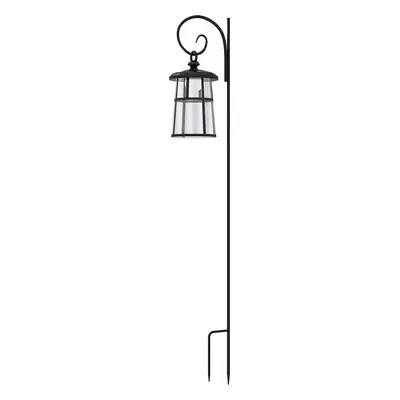 Outsunny Zahradní lampa se světelným senzorem 122 cm | černá