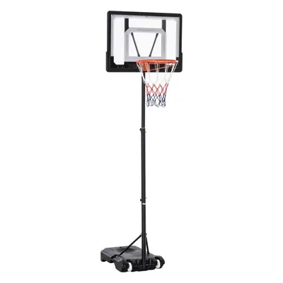 HOMCOM Basketbalový stojan s kolečky 83 x 75 x 206-260 cm | černý