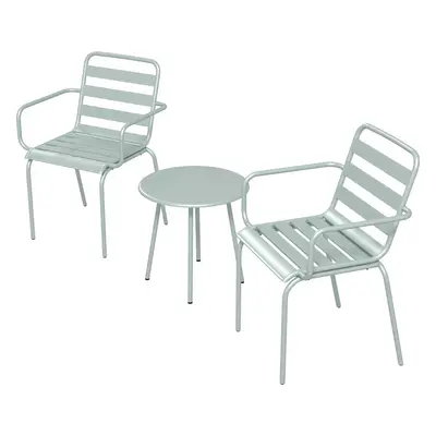 Outsunny 3dílný bistro set zahradního nábytku | zelený