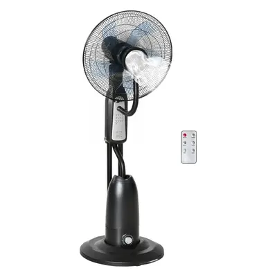 HOMCOM Ventilátor s rozprašovačem vody 120 cm | černý