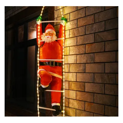 Goleto Santa Claus na žebříku 48 LED | 90 cm