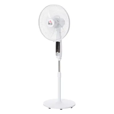 HOMCOM Ventilátor s časovačem 138 cm | bílý