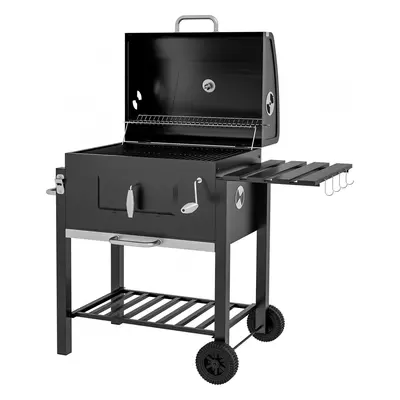 Outsunny BBQ zahradní gril z nerezové oceli 113x65x108 cm | černý